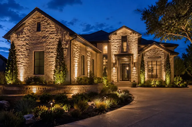 Architectural Uplighting by Landscape Lighting Texas